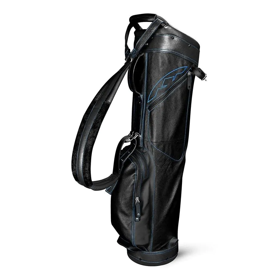 Sun Mountain Golf Sun Mountain Leather Sunday Bag - Black/Cobalt
