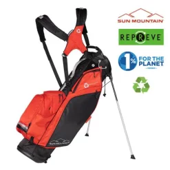 Sun Mountain Golf Sun Mountain 2023 Eco-Lite 4 Way Stand Bag - Black/Ember/Cadet