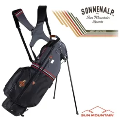 Sun Mountain Golf Sun Mountain 2023 Mid Stripe Stand Bag - Black/Gunmetal/Red