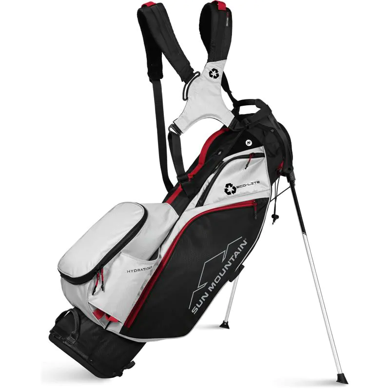 Sun Mountain Golf Sun Mountain 2022 Eco-Lite Stand Bag - Black/White/Red