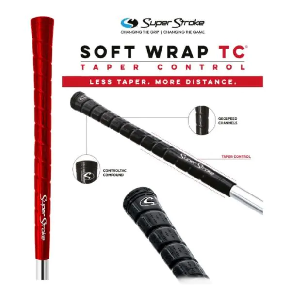 Superstroke Soft Wrap TC Golf Grip - Red Standard