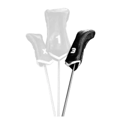 Sun Mountain Golf Sun Mountain Leather Chevron Headcover 3 - Black/White