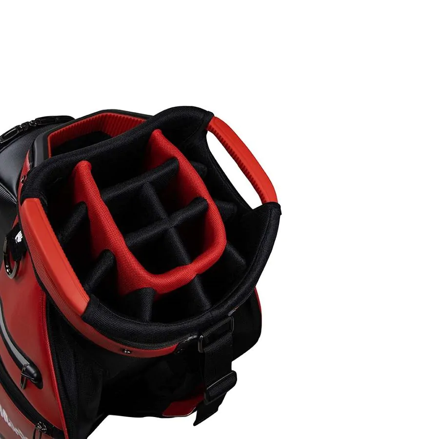 TaylorMade Golf Taylormade Deluxe Cart Golf Bag - Red/Black - Image 2